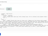 Entity Display UI - JSON preview
